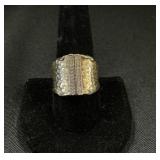 Gold Ring W/Diamond Accents.