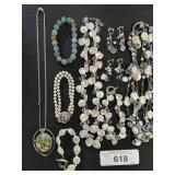 Beaded Costume Jewelry, Necklaces, Bracelets.