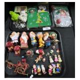 Vintage Christmas Ornaments, Snow White Toys.