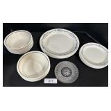 Corelle Floral Ribbon Dinnerware, Plates, Bowls.