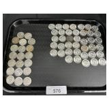 40 90% Silver Kennedy Half Dollars, 20 90% Silver