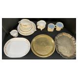 Gold Butterfly Corelle Corning Set, Tupperware.