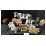 Ceramic Cow Figurines, Homco, Albert E. Price.