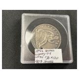 90% Silver 1853 Seated Liberty Half Dollar.