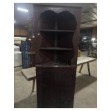 Vintage Wooden Corner Cabinet.