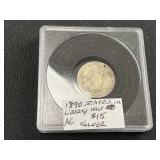 90% Silver 1890 Seated Liberty Dime.