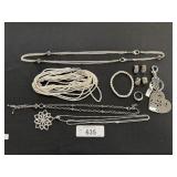 Sterling Silver Necklace & Earring, Coach Key