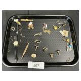 14KT Gold Pin, Costume Jewelry.