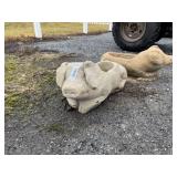 Concrete Pig Planter Box.