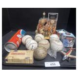 Baseball Memorabilia, Checkers, Toy Airplane.