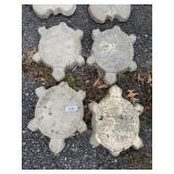 (4) Concrete Turtle Stepping Stones.