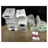 Small Storage Totes, New Socks, Pie Container.
