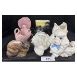 8 Ceramic Animal Planters.