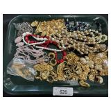 Costume Jewelry, Clip On Earrings, Necklaces.