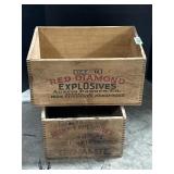 2 Explosives Dynamite Advertising Crates.