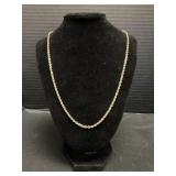 14KT Gold Rope Chain Necklace.