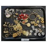 Costume Jewelry, Clip On Earrings, Necklaces.
