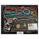 14k White Gold Chain, Wedgwood & Coach Keychains.