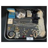 Costume Jewelry, Sterling Silver, Seed Pearls.