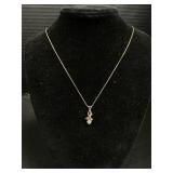 14KT Gold Necklace W/Diamond Accents.
