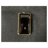 Large Tourmaline & Gold Pendant.