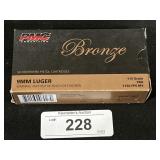 PMC Bronze 9mm Luger Ammunition.