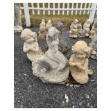 (4) Concrete Mermaid Garden Statues.