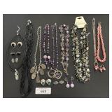 Sterling Silver Beaded Necklaces, Earrings.