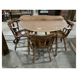 Dining Table W/ Leaves, 4 Chairs.