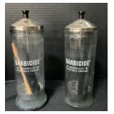 Pair Of Barbicide Comb Holders.