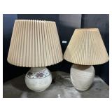 2 Large Ceramic Base Table Lamps.