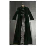 Ladies Green Velvet Overcoat/ PettiCoat.