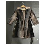 Ladies Seeolta Brown Faux Fur Jacket.