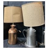 Pair Of Pitcher Lamps.