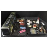 Vintage Stamps, Mini Animal Figures, Train Car.