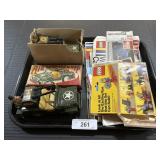Japan Tin Toy Jeeps, Lego Boxes & Instructions.