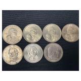 7 2000 & 2001 Sacagawea & Presidential Dollars.