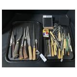 Antler Utensils, Crochet Hooks, Wallets, Pen.