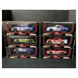 6 NASCAR Racing Champions 1:24 Stock Cars.