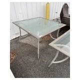 Glass Top Aluminum Patio Table.