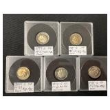 ï¿½79, ï¿½81, ï¿½92, ï¿½99, ï¿½05-S Roosevelt Dimes.