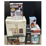 Food Processor, Dehydrator, LED Salt Lamp.