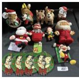 Christmas Stuffed Animals, Rudolph, Elves.