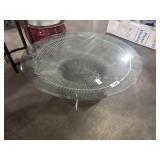 Planter Design Steel Rods Beveled Glass Table.