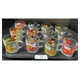 12 McDonaldï¿½s Garfield Character Mugs.