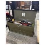 Vtg Park Steel Toolbox & Hand Tools.