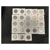 23 1971-2000 Kennedy Half Dollars.