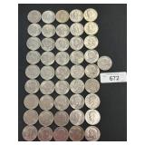 46 Eisenhower Ike Dollars.