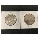 Pair Of 1976 Kennedy Half Dollars.