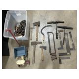 Primitive Hatchets, Tools, Augers, Squares.
